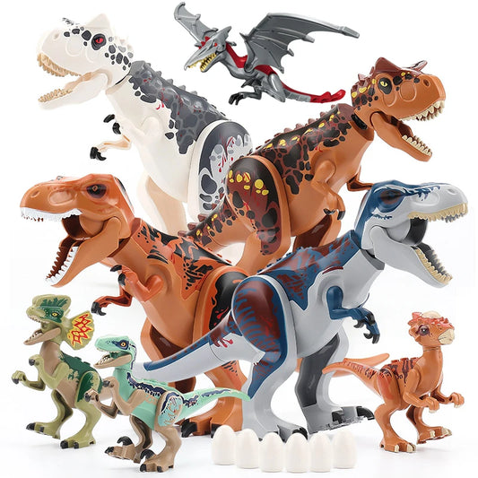 Jurassic Dino World Large Dinosaurs Figures Bricks Building Blocks Velociraptor T-Rex Triceratops Indominus Rex Toys For Kids