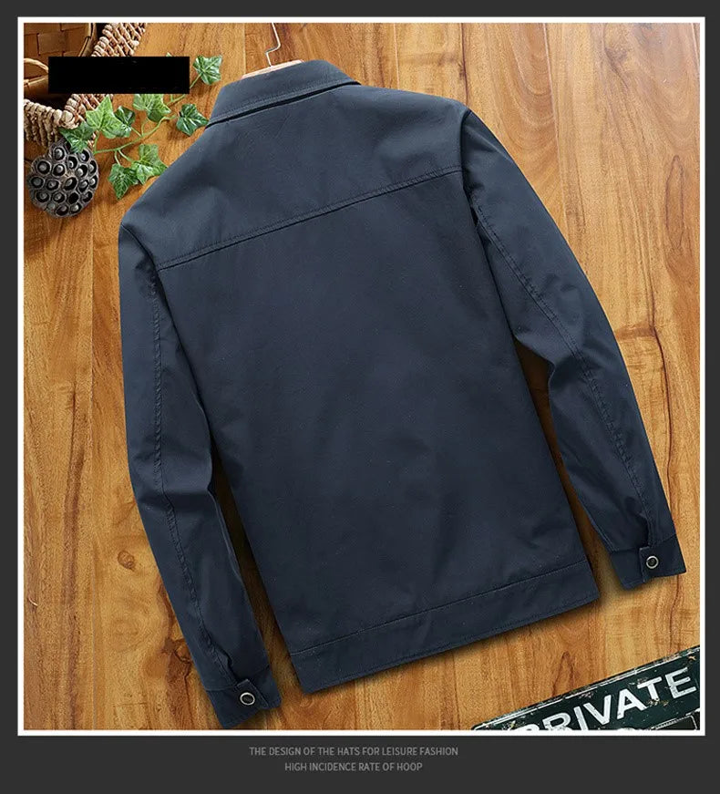 New Spring and Autumn Men's Jacket Jacket Casual Solid Color Jacket Lapel Men's Business Jacket Brand Clothing Men's Jacket