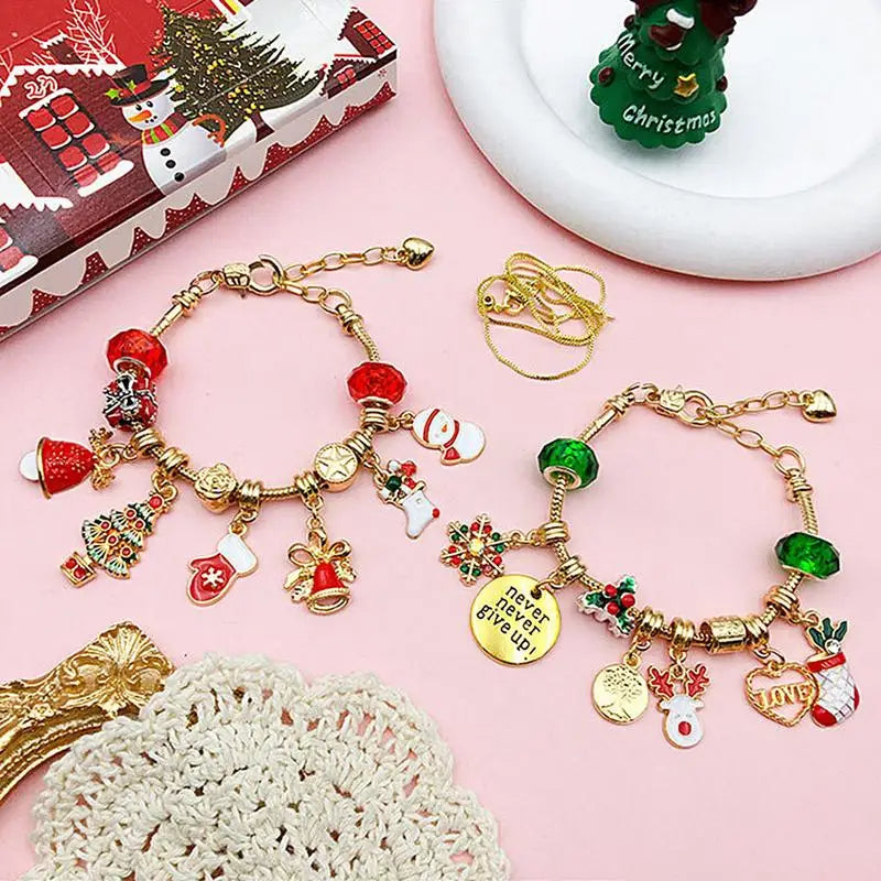 Advent Calendar 2025 New Year 2024 Jewelry Advent Christmas Bracelet For 24 Days Countdown Festive Jewelry Crafting Kit Kid gift