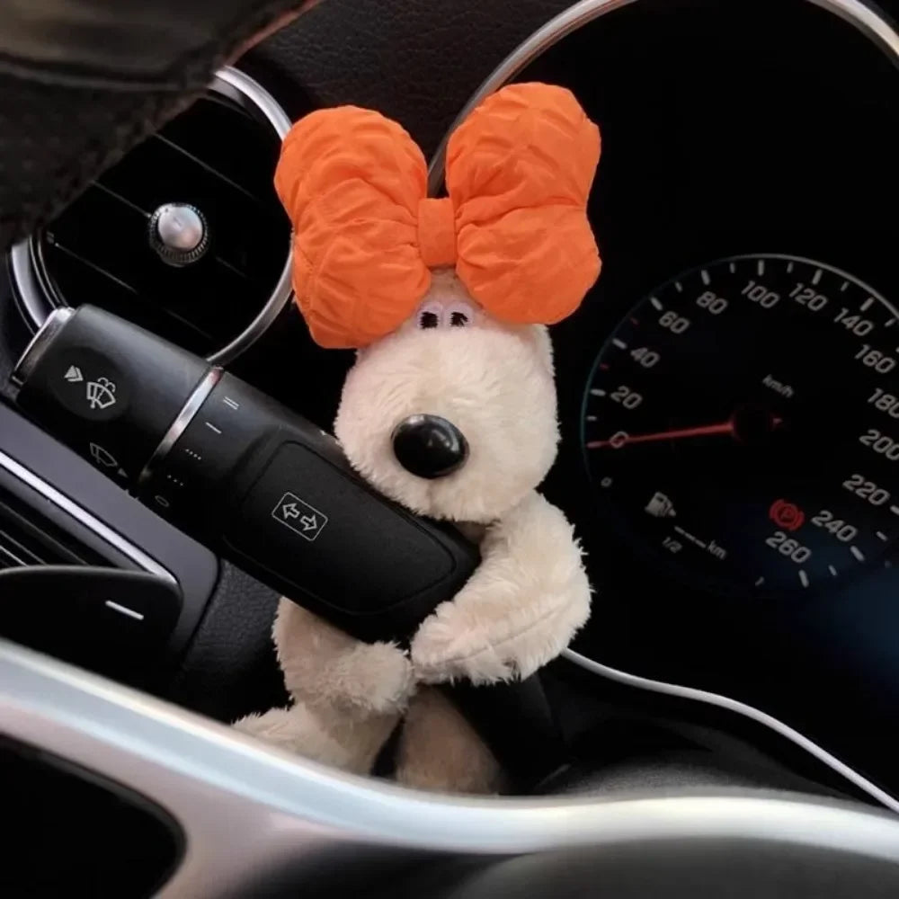 Cute Doll Puppy Car Bumper Decoration Plush Doll Decorations Inside The Car Creative Anime Accessories Inside The Car Dashboard