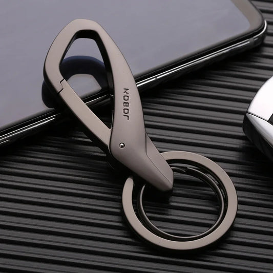 High Quality Simplicity Waist Hanging Creative Double Ring Metal Zinc Alloy Key Chain Men's Women's Keychain