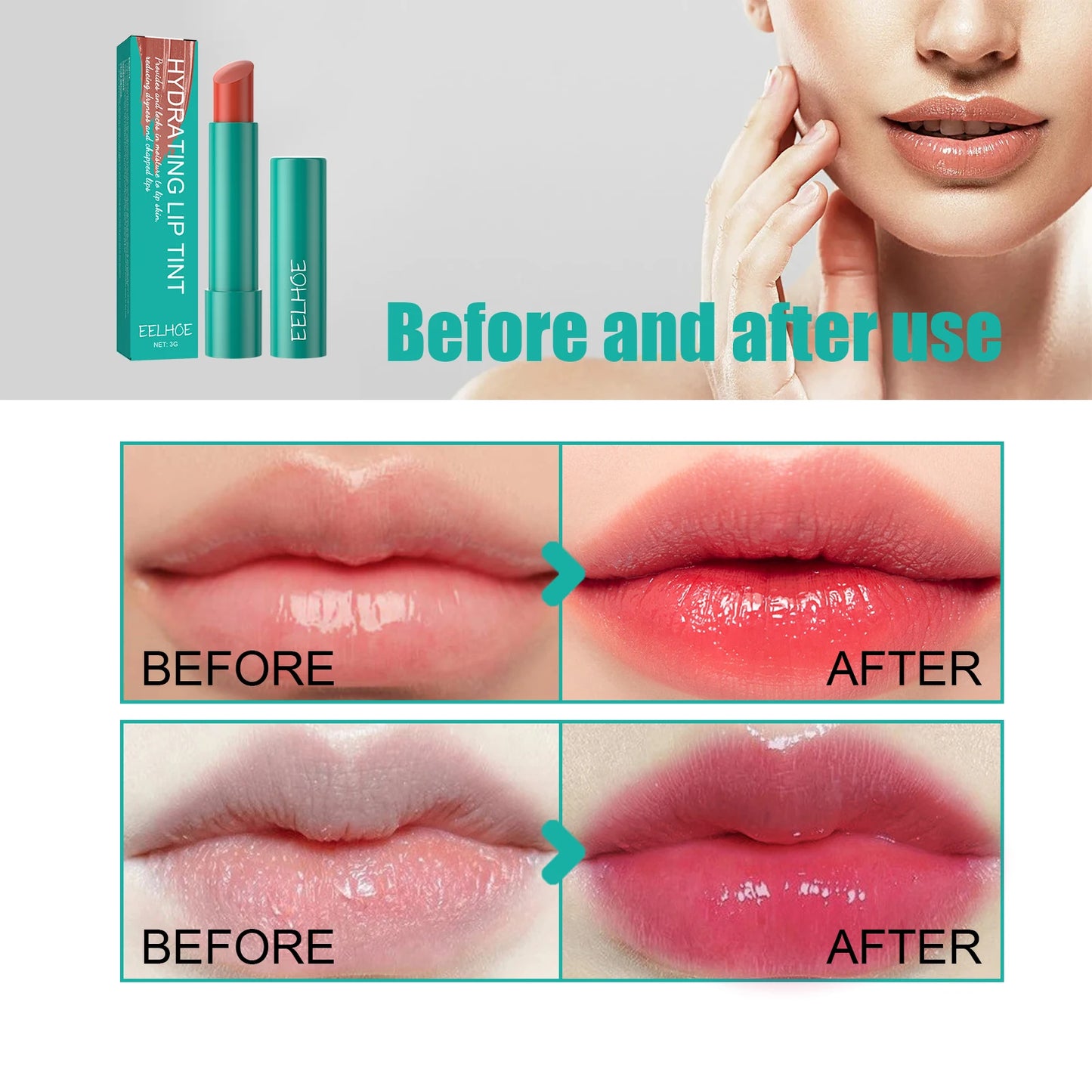 6 Colors Jelly Blush Stick Lip Balm Matte Lip Gloss Lipstick, Long Lasting Lip Senior Matte Lip Makeup Gifts for Women