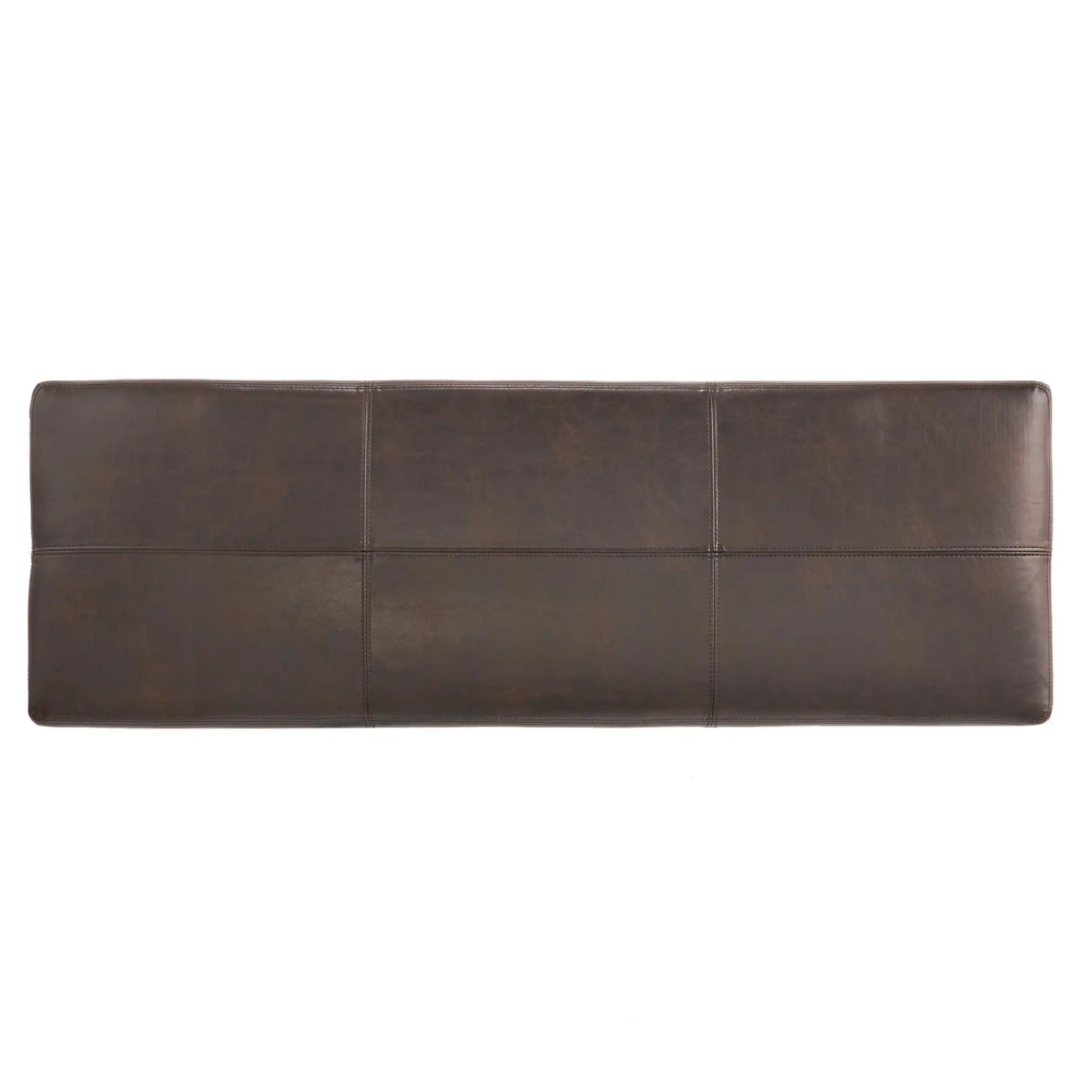 Franciscan Brown Faux Leather Storage Ottoman Multiple Material Options Hand-Crafted Details Solve Storage Problems