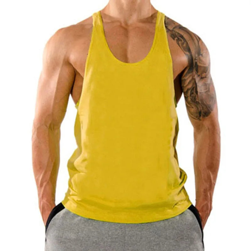 New Mens Cotton Tank Tops Captain Shirt Gym Fitness Vest Sleeveless Male Casual Bodybuilding Sports Man Workout Clothes