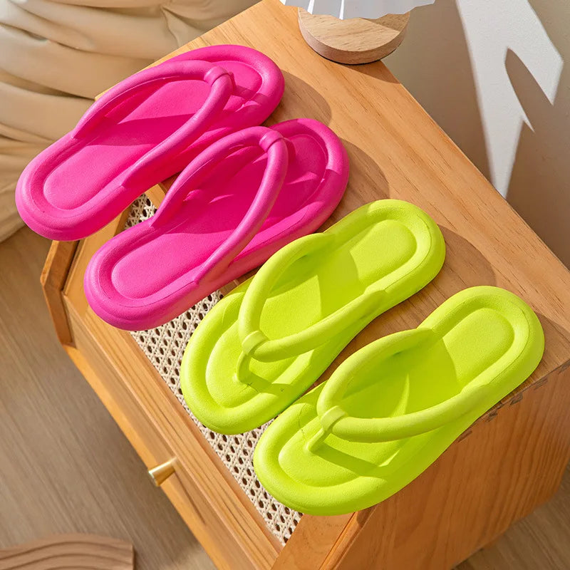 Hot Womens Slippers Summer Comfortable Women Flip Flops 2024 on-slip Soft Bottom Eva Sandals Lady Beach Shoes Sandalias De Mujer