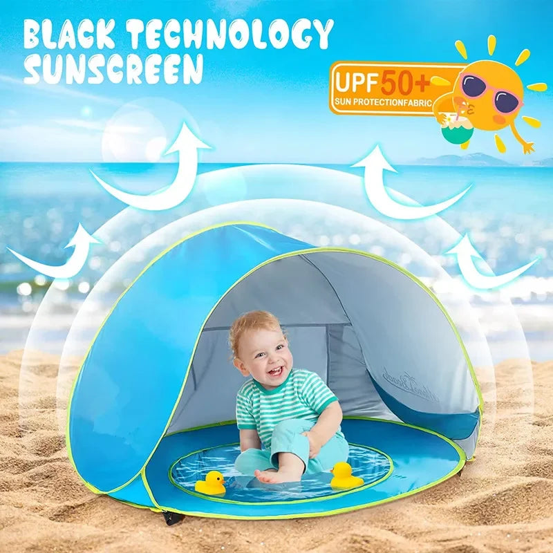 Outdoor Baby Beach Tent Pop Up Portable Shade Pool UV Protection Sun Shelter for Infant Child Water Play Toys House Tent Toys