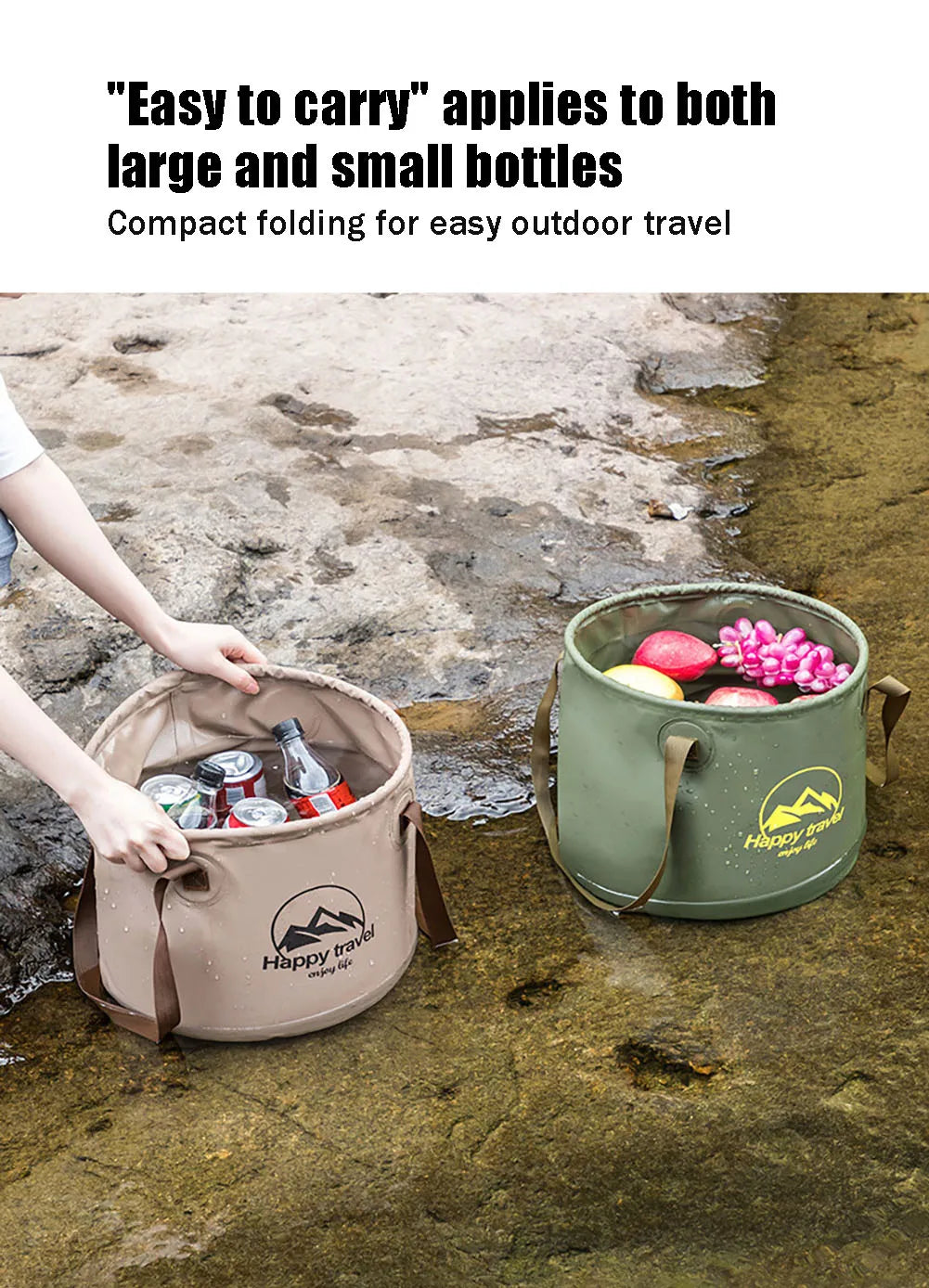 Travel Camping Folding Bucket Multipurpose Water Storage Bag Portable Multi-functional Folding Bucket Household Outdoor Products