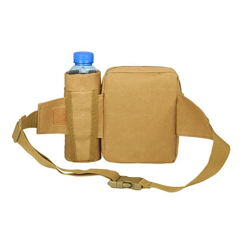 Tactical Men Waist Pack Nylon Hiking Water Bottle Phone Pouch Outdoor Sports Hunting Climbing Camping Belt Bag