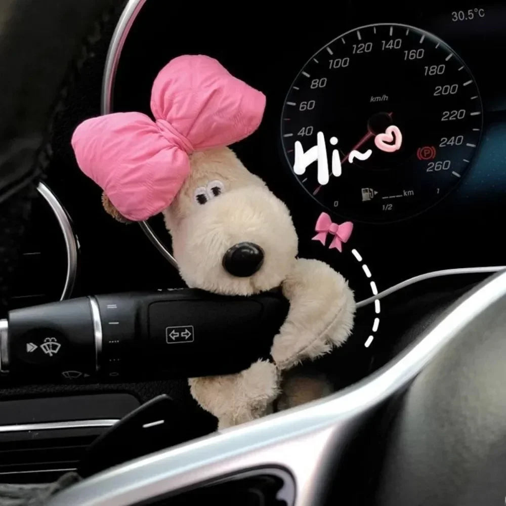 Cute Doll Puppy Car Bumper Decoration Plush Doll Decorations Inside The Car Creative Anime Accessories Inside The Car Dashboard