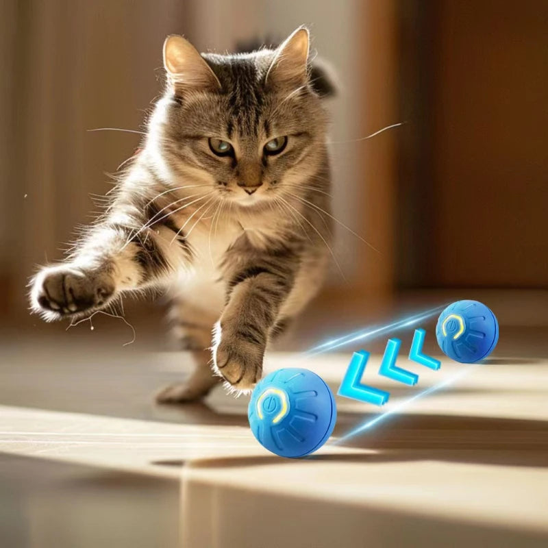 Interactive Pet Ball Toy Electric Smart Training Ball Toy For Cat Automatic Moving Dog Ball USB Cat Glowing Toy Pet Supplies