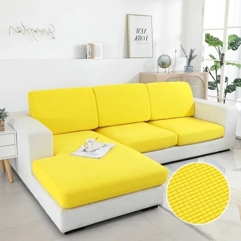 Thick Cushion Cover Fitted Sofa Covers for Living Room Washable Stretch Jacquard Seat Cover Furniture Protector Sectional Sofa