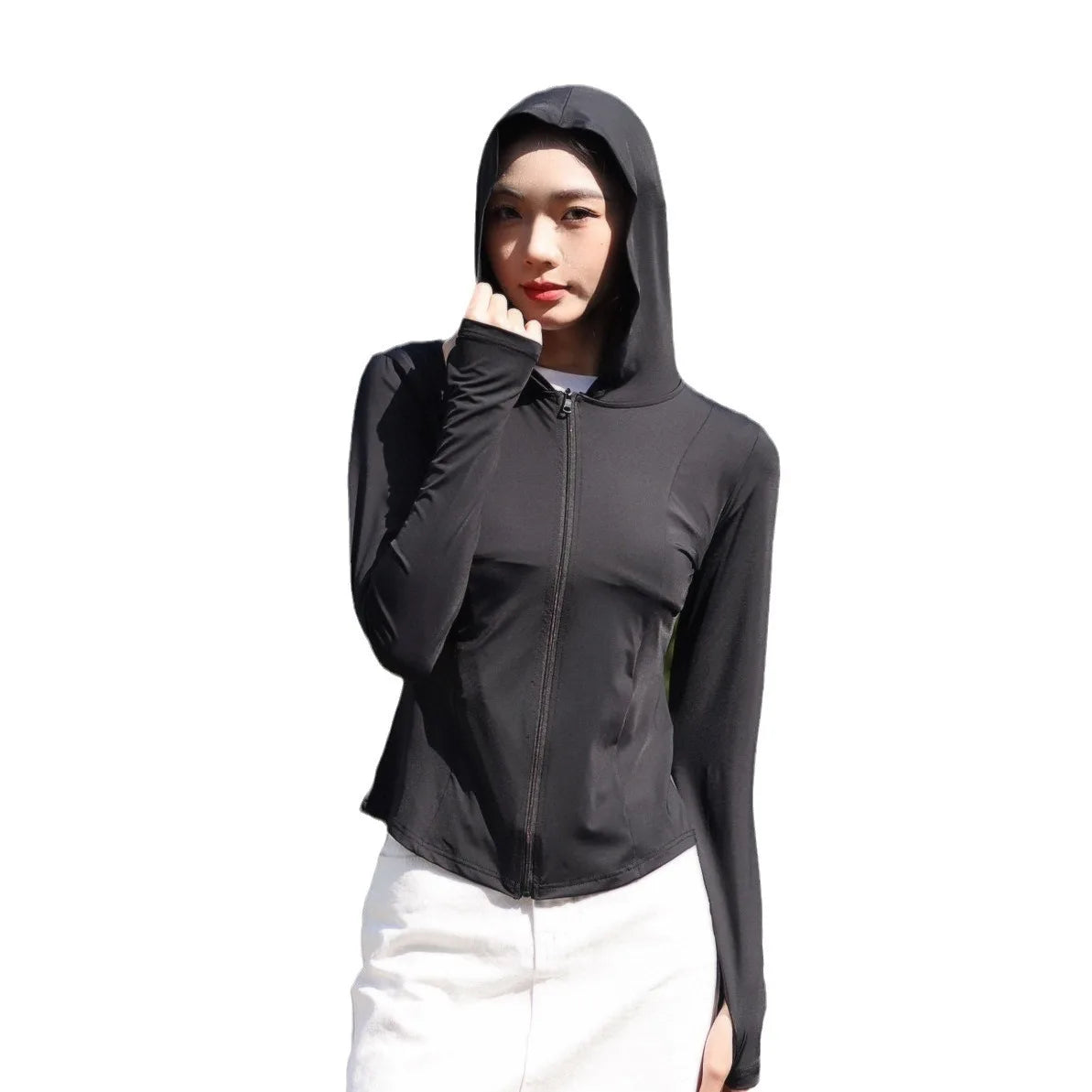 Hoody Sun-Protective Clothing Women Slim Coat Sun Cap Hoodie Summer Cool Jacket Long Sleeve Anti Uv Lady Clothing Breathable