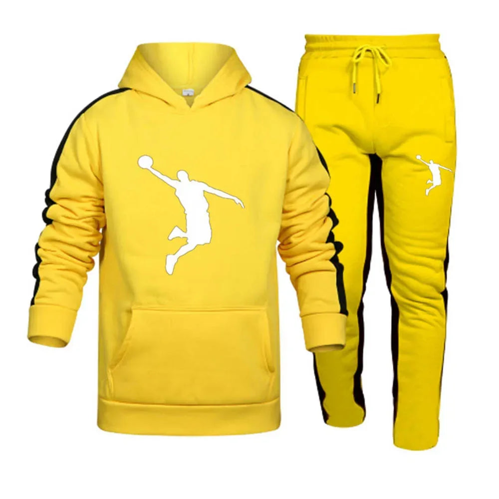 2023 Spring Men's Sportswear 2-Piece Sweatshirts and Sweatshirts Set Casual Hoodies Autumn Outfits Men Clothes  Tracksuit