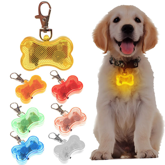 Led Night Safety Dog Collar Glowing Pendant Flash Lights Pet Leads Accessories Glow In The Dark Bright Necklace Dog Collar