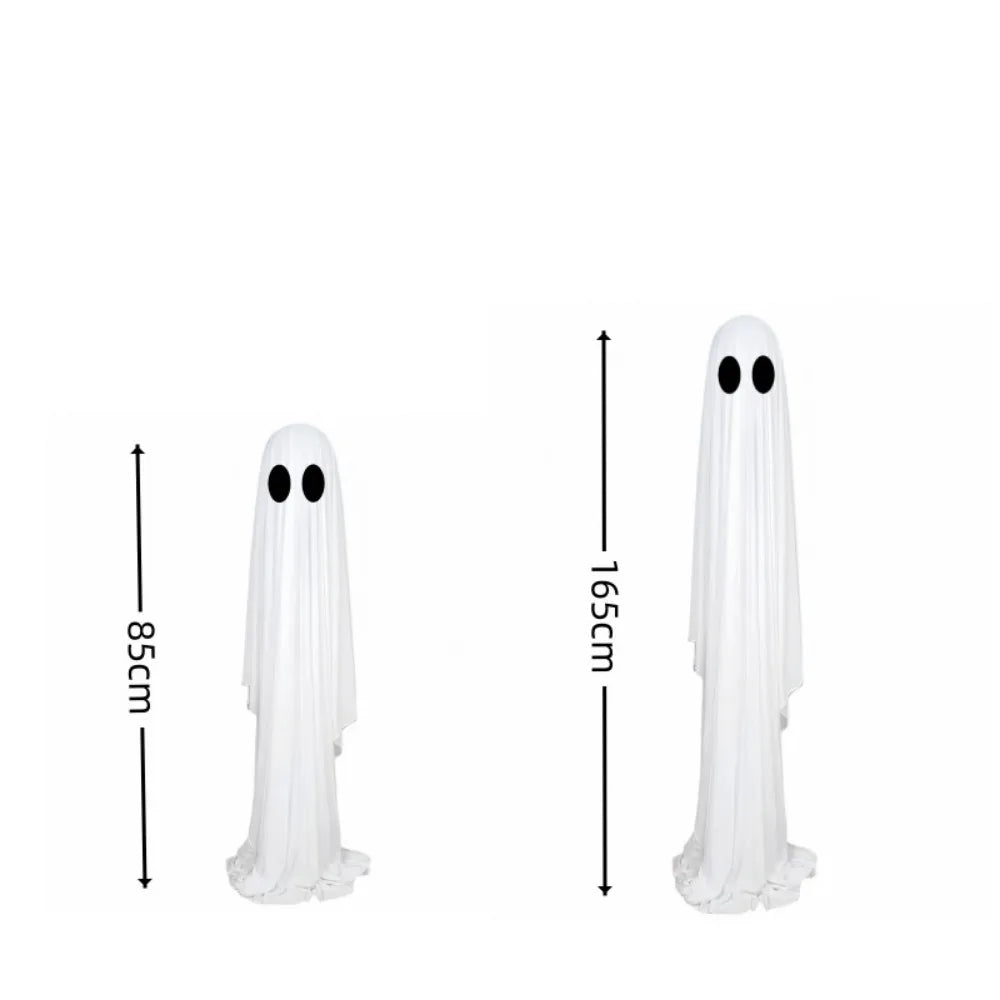 85CM Halloween Decor Light Strings Battery Front Porch Ghost Decorations Scary White Ghosts Stand Courtyard Halloween Decoration