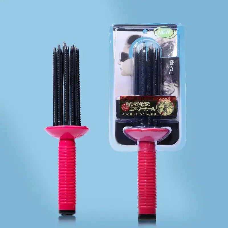 Curling Comb Professional Heatless Hairstyling Tools 17 Teeth Air Volume Hair Fluffy Styling Curler Make Up Brush Roller Tools