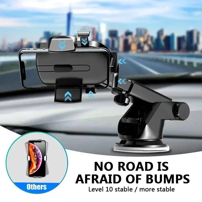 Suction Cup Car Phone Holder - Non-Magnetic GPS Mount, Compatible with 4.7 to 6.5 Inch Phones