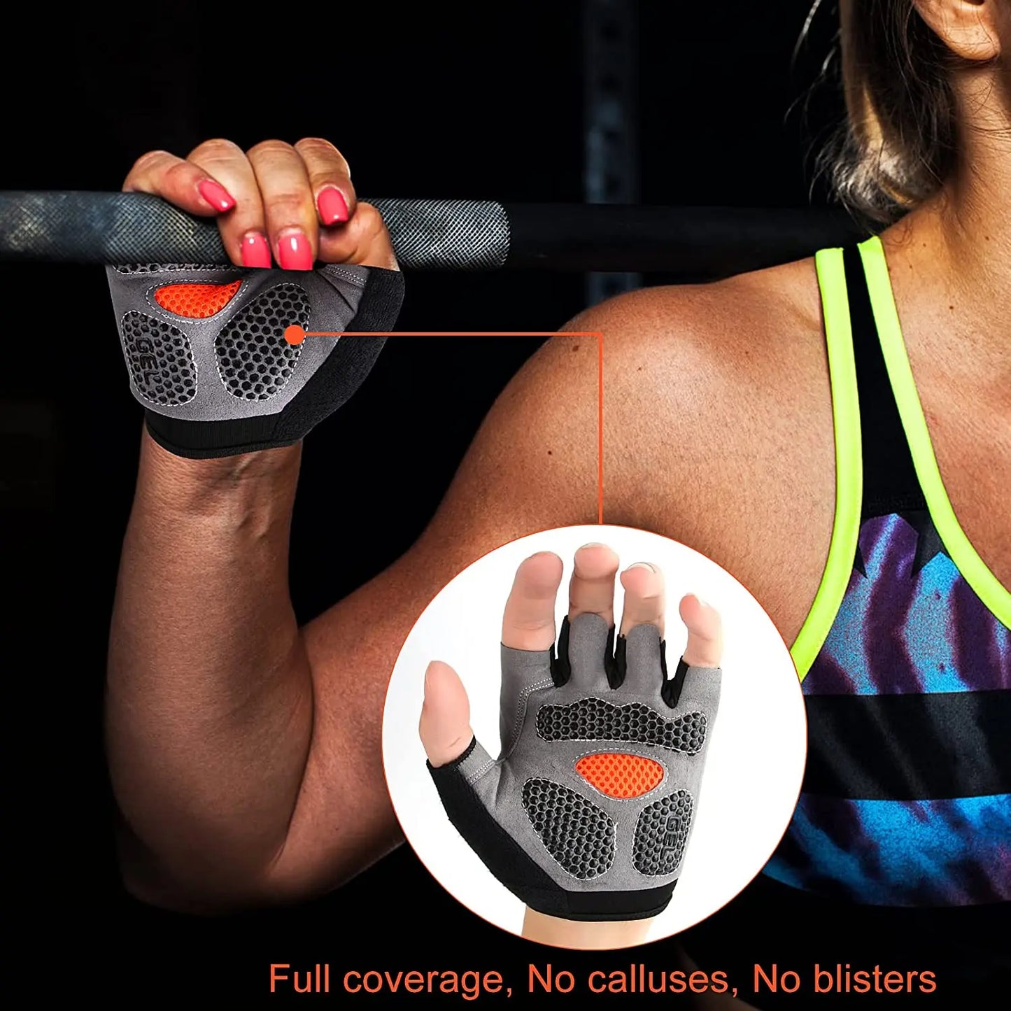 Gym Dumbbell Gloves for Men and Women - Non-Slip, Breathable Half-Finger Weightlifting and Exercise Gloves for Fitness and Cycling