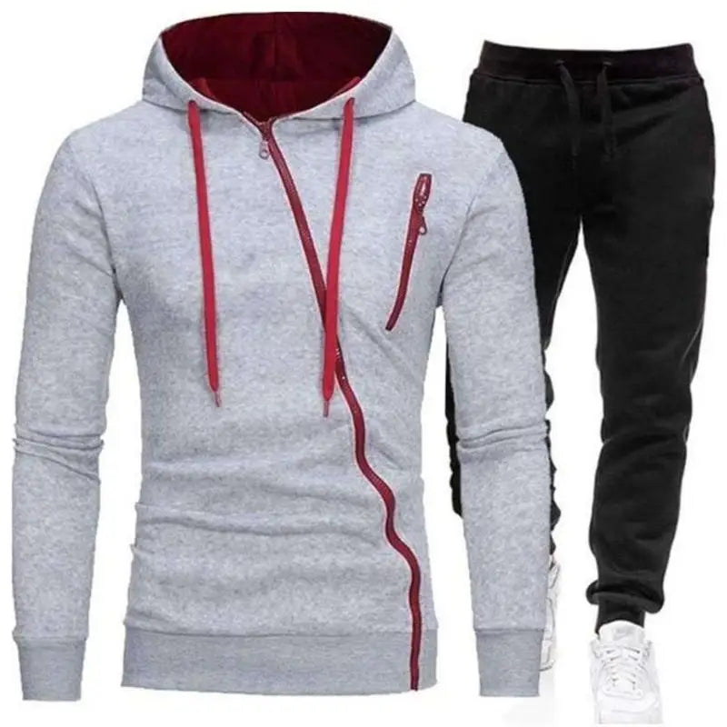 Male Hoodie+Pants 2Pcs Jogging Sports Suit Casual Tracksuit Men Hooded Sweatshirt Outfit Spring Autumn Mens Sets Sportswear