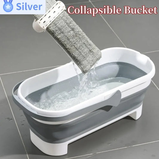 Collapsible Portable Folding Silicone Bucket for Car Washing, Fishing, Camping, Household Cleaning, and Bathroom Use