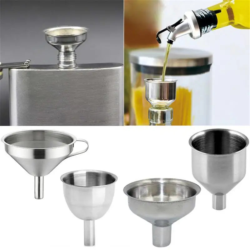 1pcs Stainless Steel Kitchen Funnels Metal Funnels For Filling Bottles Small Funnels For must Oil Spices Rustproof Safe New