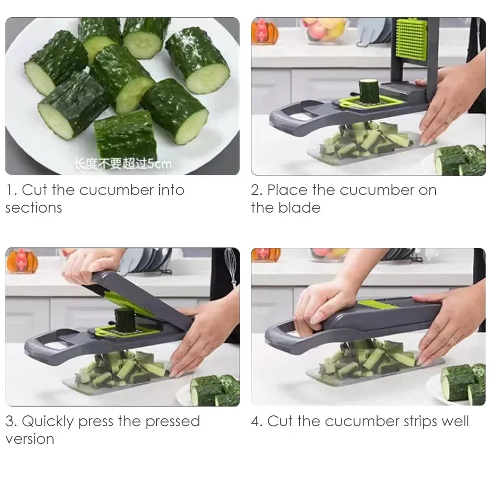 Multifunctional Vegetable Fruit Chopper Cutter Food Onion Veggie Dicer Slicer Kitchen Cut Tools