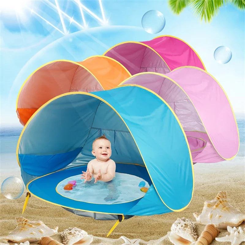 Outdoor Baby Beach Tent Pop Up Portable Shade Pool UV Protection Sun Shelter for Infant Child Water Play Toys House Tent Toys