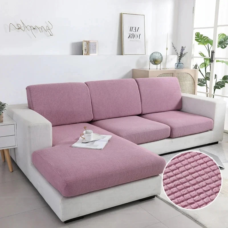 Thick Cushion Cover Fitted Sofa Covers for Living Room Washable Stretch Jacquard Seat Cover Furniture Protector Sectional Sofa