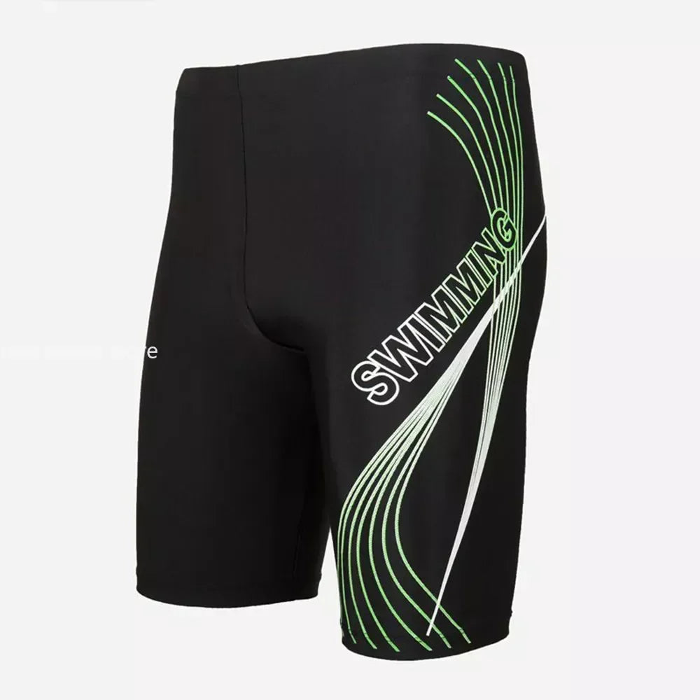 New Swimsuit Mens Swimming Trunks Sexy Swimwear Quick-dry Boxer Shorts Tight Swim Trunks Plus Size Quick Dry Swimming