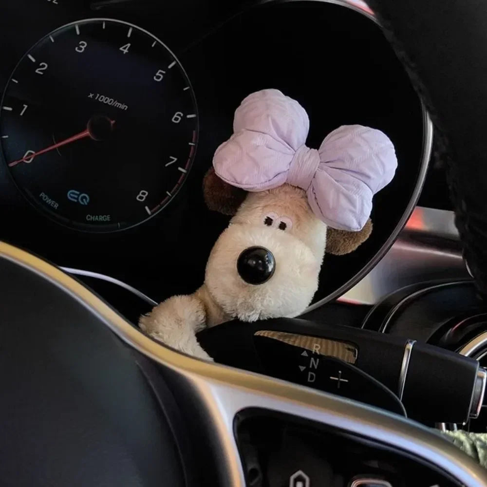 Cute Doll Puppy Car Bumper Decoration Plush Doll Decorations Inside The Car Creative Anime Accessories Inside The Car Dashboard