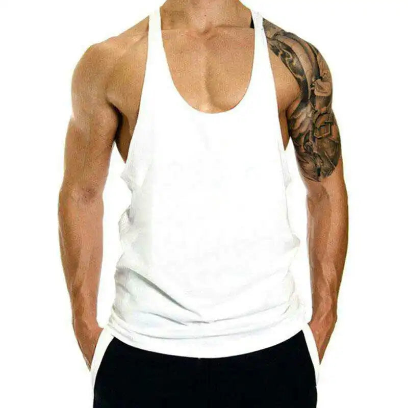 New Mens Cotton Tank Tops Captain Shirt Gym Fitness Vest Sleeveless Male Casual Bodybuilding Sports Man Workout Clothes