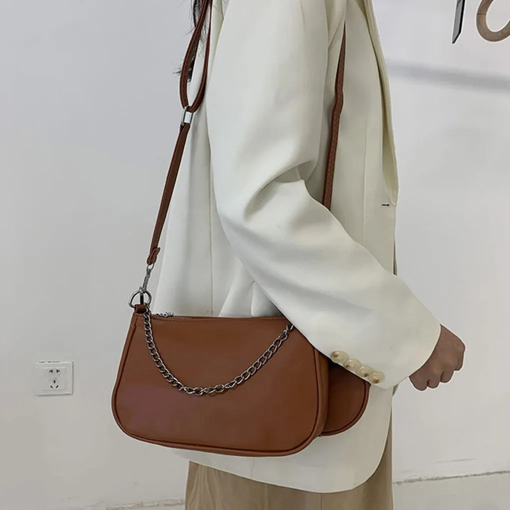 Luxury Ladies PU Leather Shoulder Bags Small Coin Purse Crossbody Bags High Quality Oil Wax Handbag Messenger Tote Sac