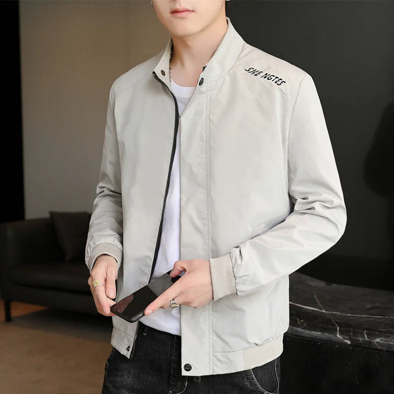 Mens Jacket Spring Autumn New Korean Fashion Sports Top Handsome Casual Slim Baseball Men's Coat Clothing Chamarras Para Hombre