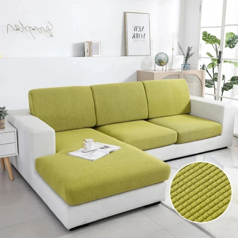 Thick Cushion Cover Fitted Sofa Covers for Living Room Washable Stretch Jacquard Seat Cover Furniture Protector Sectional Sofa